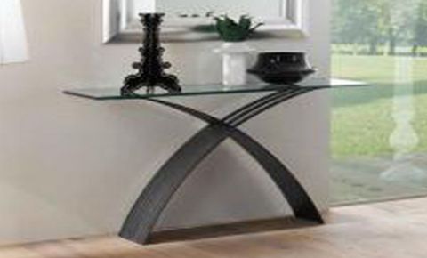 Mesa auxiliar para salón de cristal